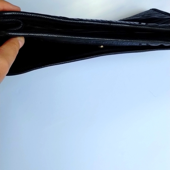 Carlos Falchi Authentic Vintage black leather convertible clutch purse - Picture 7 of 10